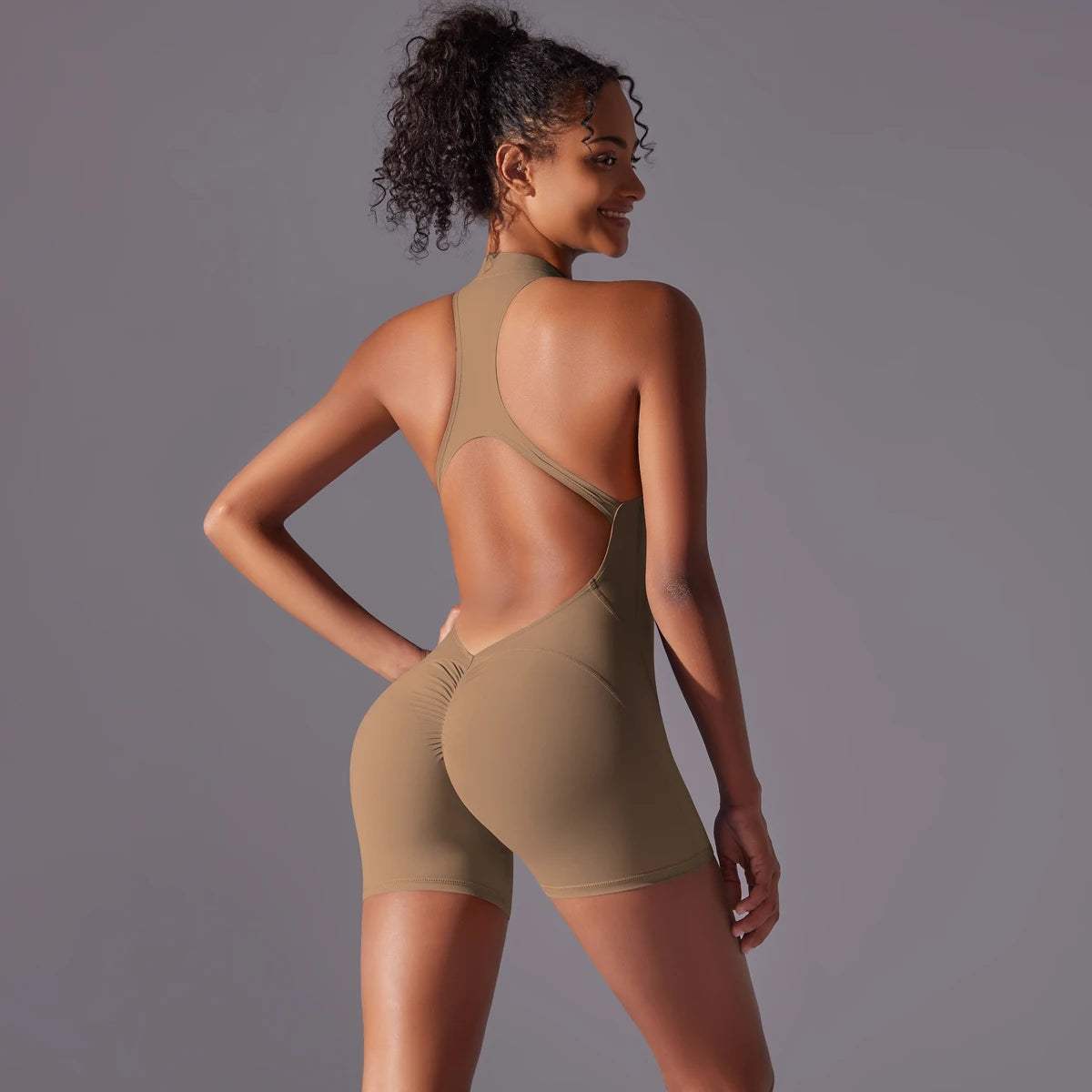 Women's Workout Bodysuit – Push-Up & Quick-Dry