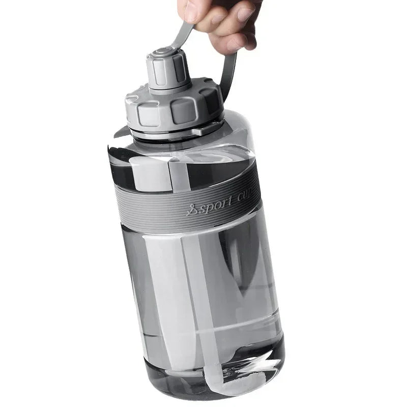 2L Large Water Bottle with Straw for Gym & School