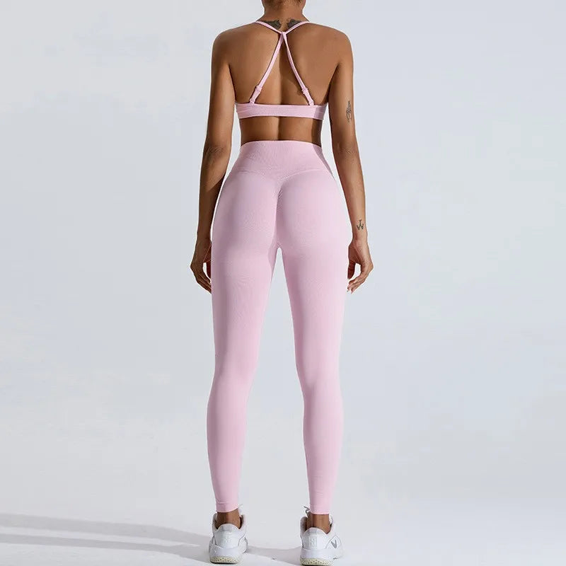 2pc Women's Yoga Set – Bra & High-Waist Leggings
