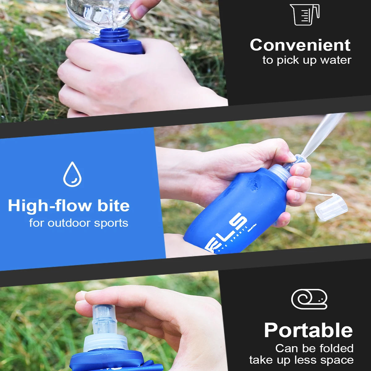 Collapsible Silicone Water Bottle – Portable for Outdoor Use