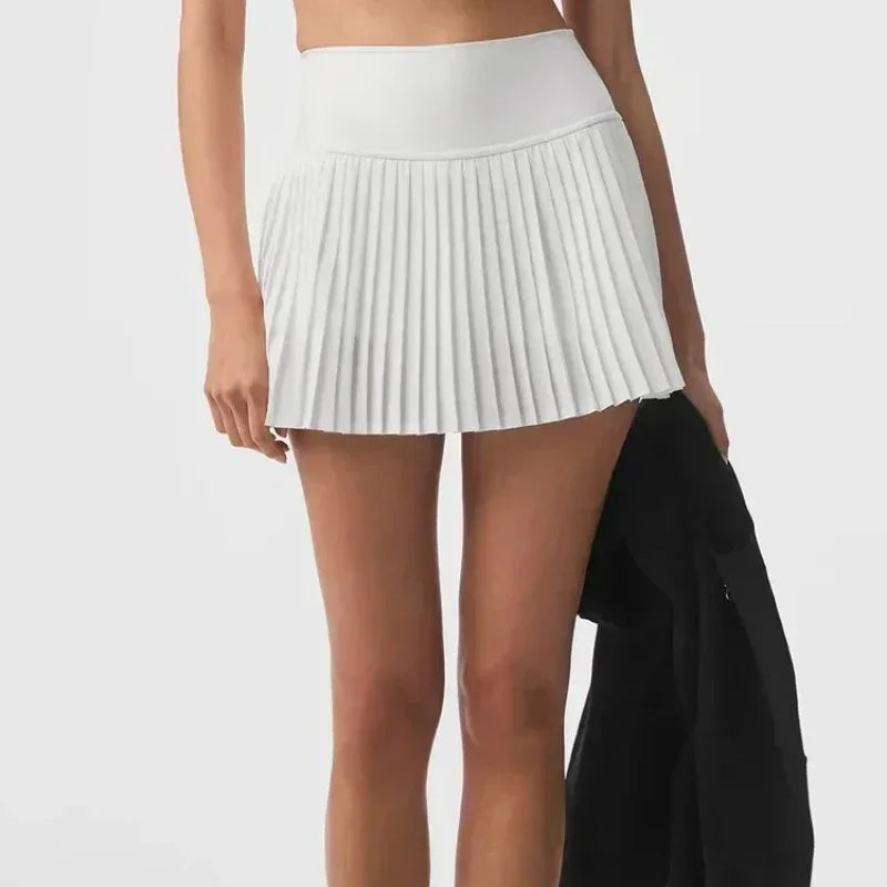 High-Waist Pleated Gym Skirt – Fast-Dry & Breathable