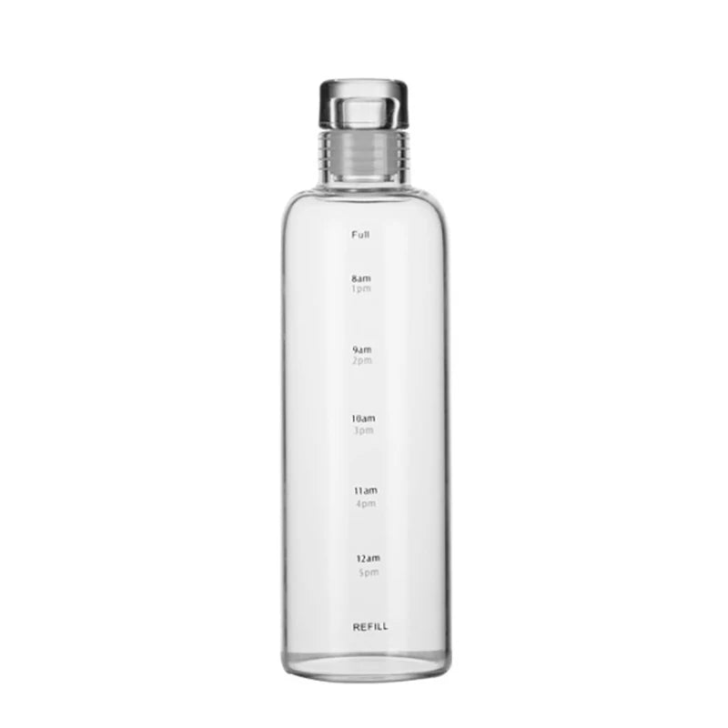 500ml Water Bottle with Time Marker for School & Sport