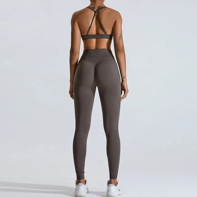 2pc Women's Yoga Set – Bra & High-Waist Leggings