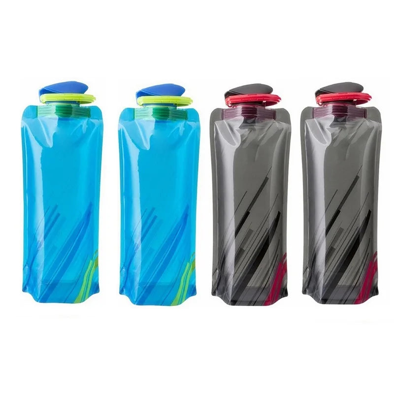 Foldable Travel Water Bottle – Reusable with Carabiner