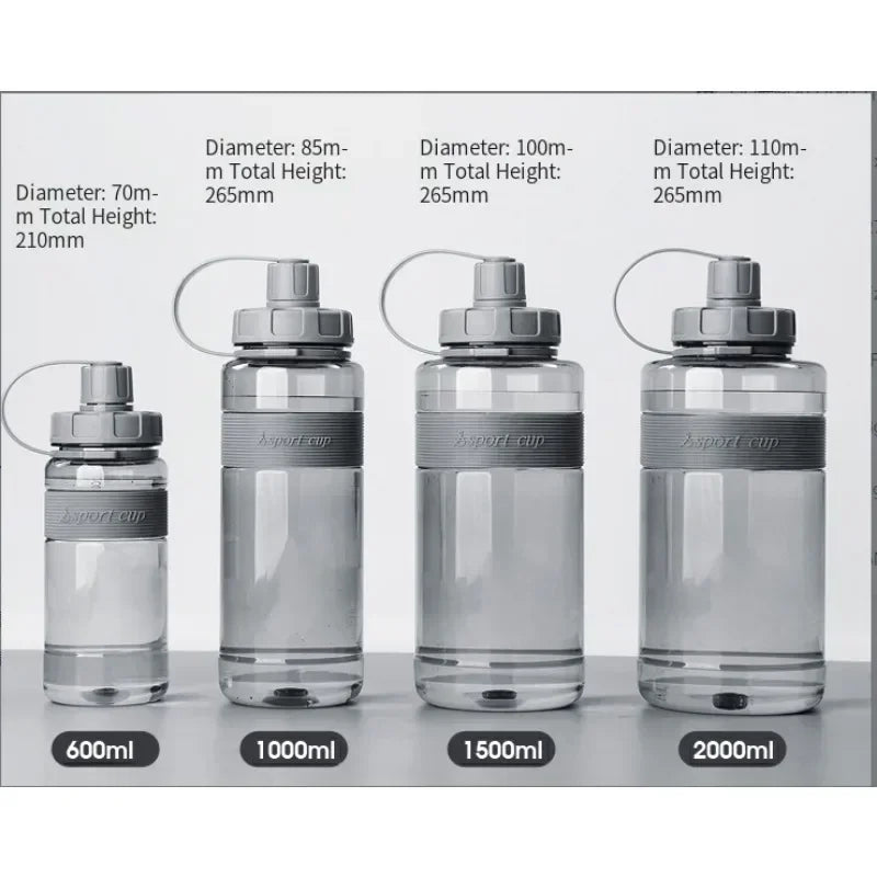 2L Large Water Bottle with Straw for Gym & School