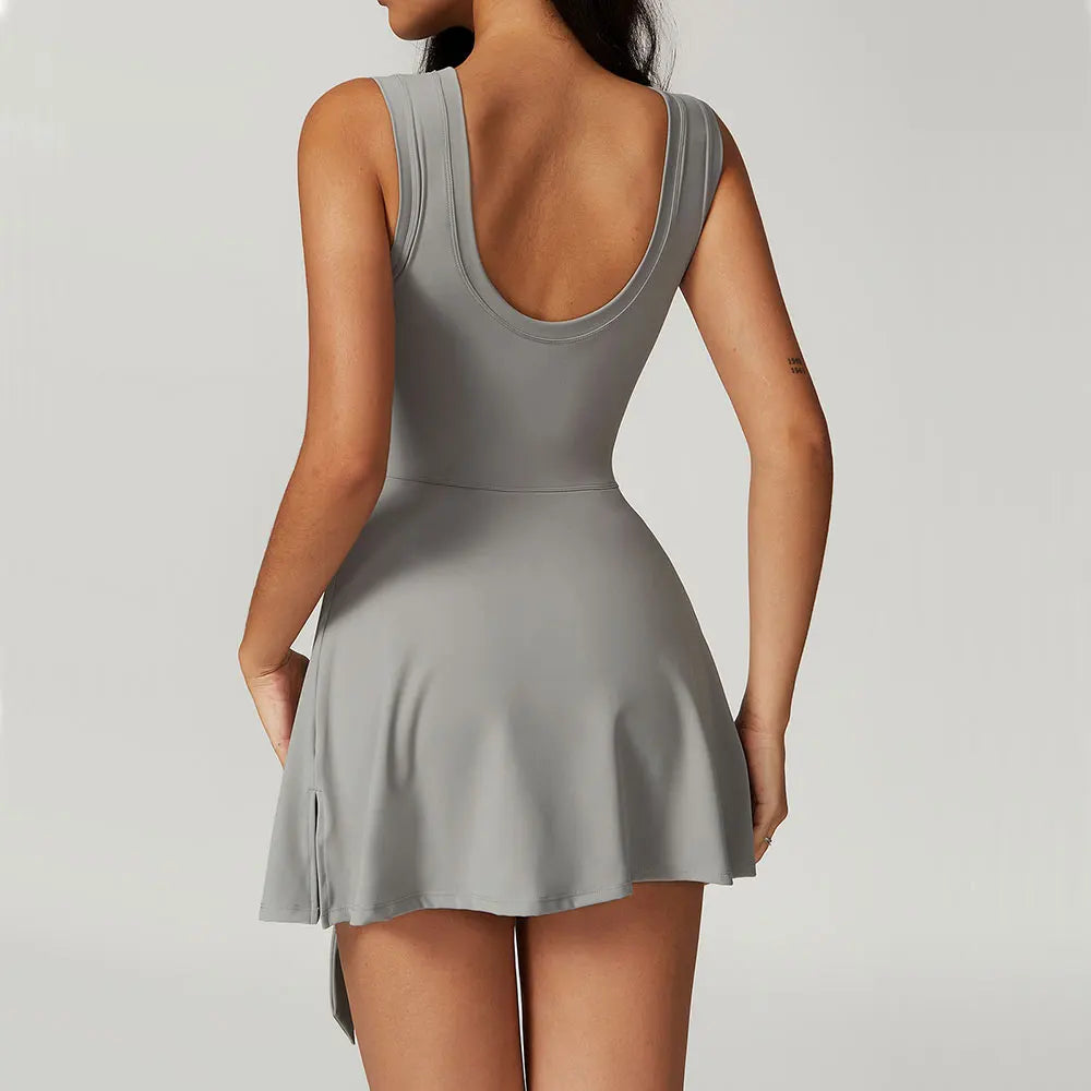 Backless Fitness Romper – One-Piece Sportswear
