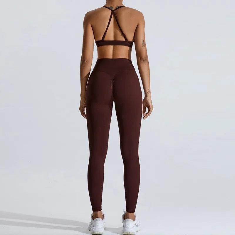 2pc Women's Yoga Set – Bra & High-Waist Leggings