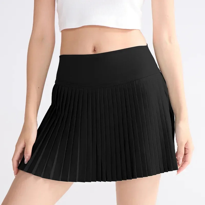 High-Waist Pleated Gym Skirt – Fast-Dry & Breathable