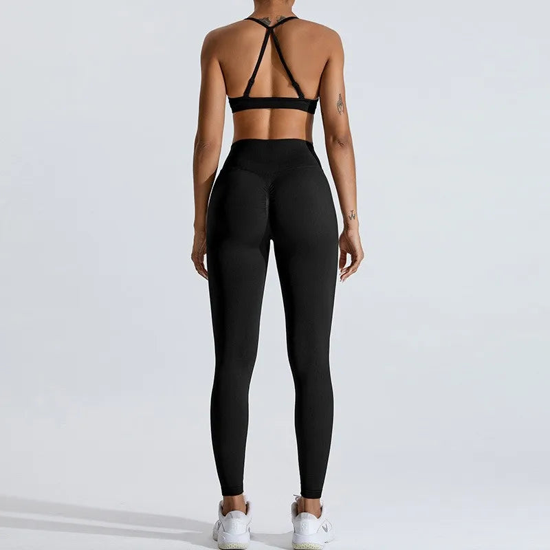 2pc Women's Yoga Set – Bra & High-Waist Leggings