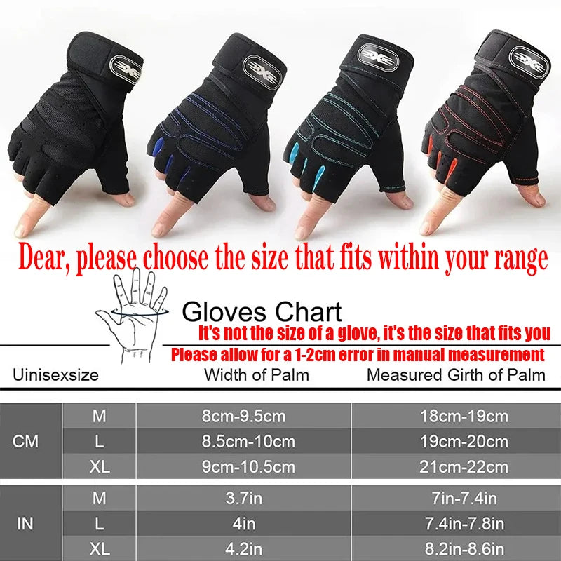 Gym Gloves with Wrist Support – Unisex & Shockproof