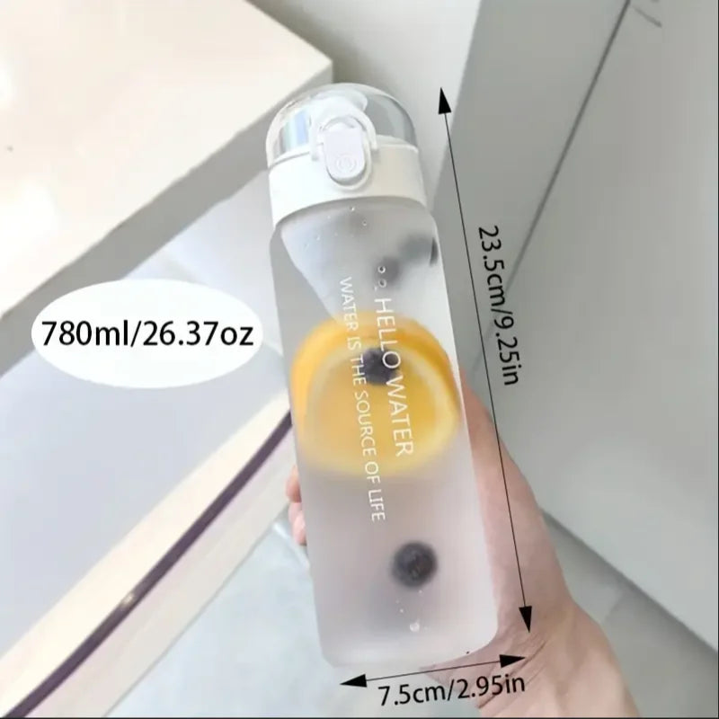 780ml Frosted Water Bottle for Fitness & School