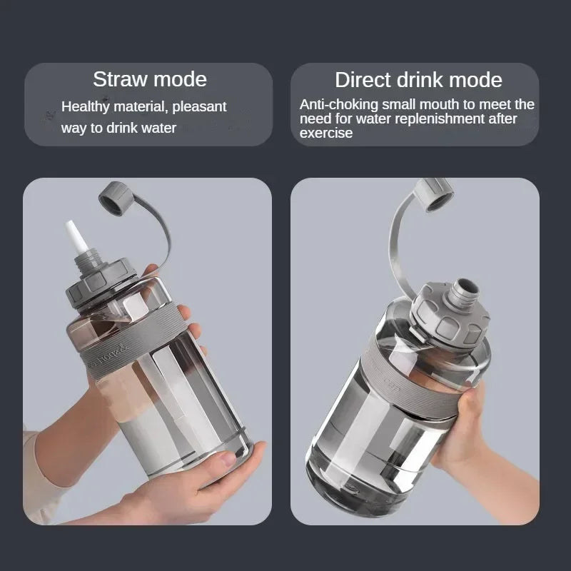 2L BPA-Free Water Bottle with Straw – Large Capacity