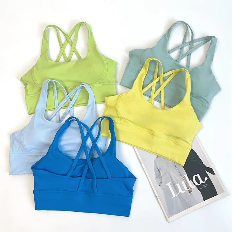 2pc Women's Workout Set – Cross-Back Bra & Shorts