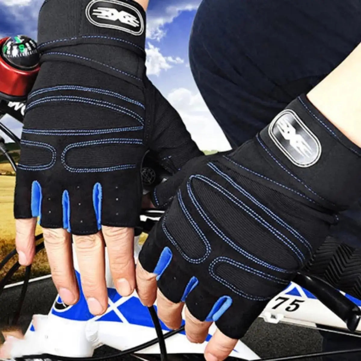Gym Gloves with Wrist Support – Unisex & Shockproof