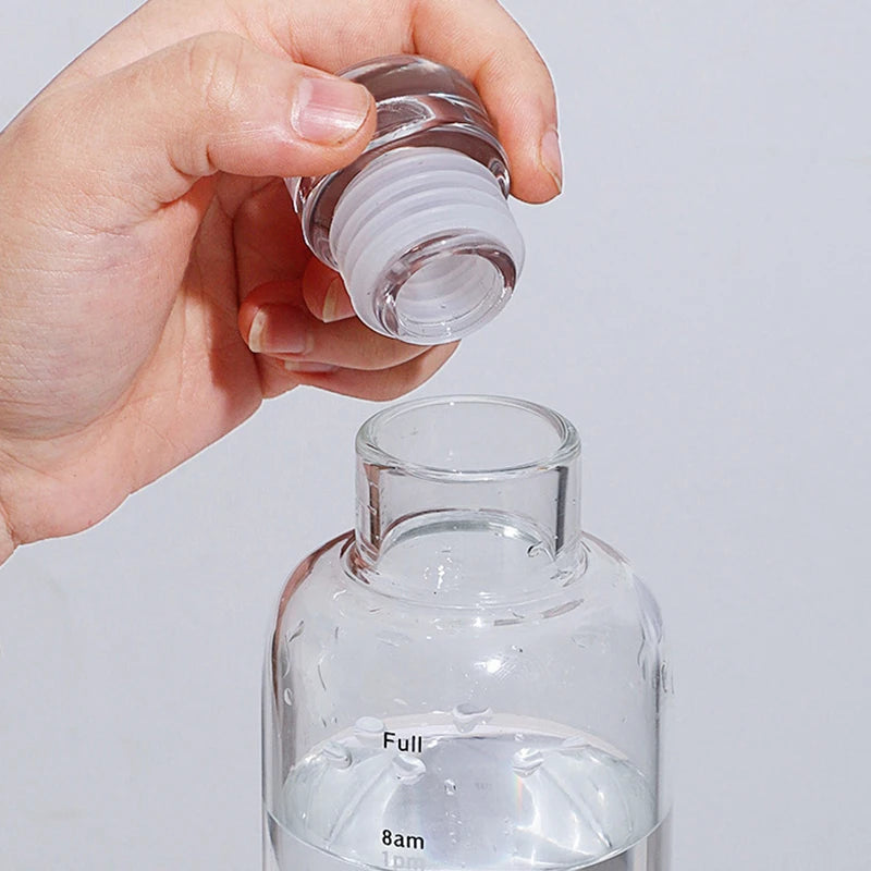500ml Water Bottle with Time Marker for School & Sport