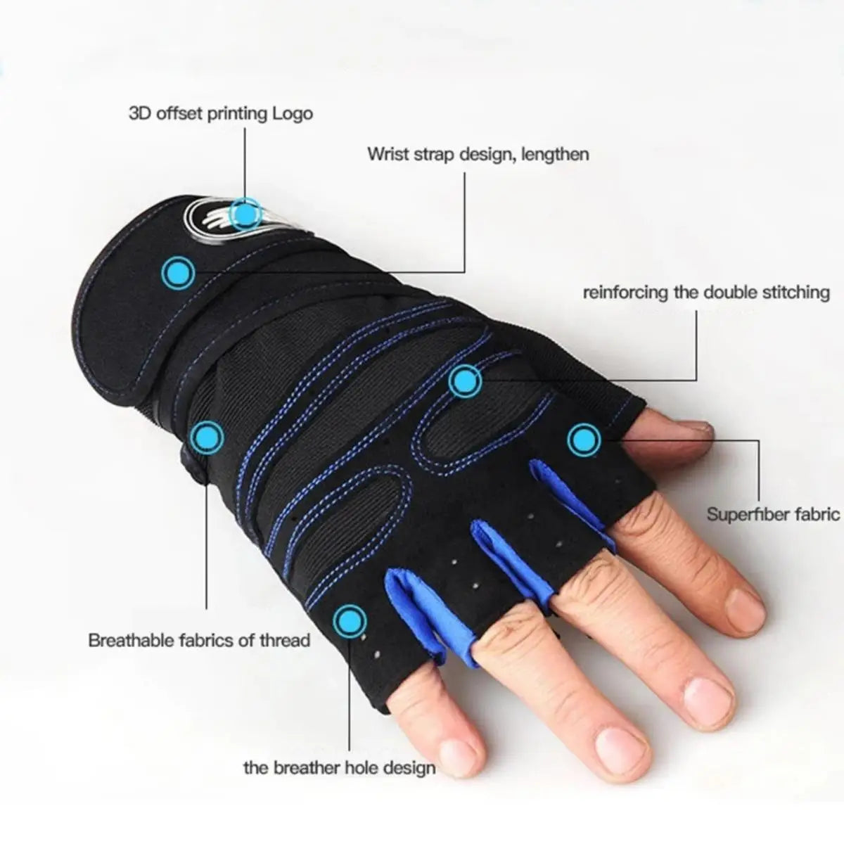 Gym Gloves with Wrist Support – Unisex & Shockproof