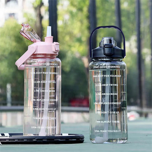 2L Water Bottle with Time Marker & Stickers