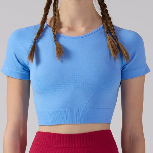 Women's Quick-Dry Yoga Top – Slim Fit for Training