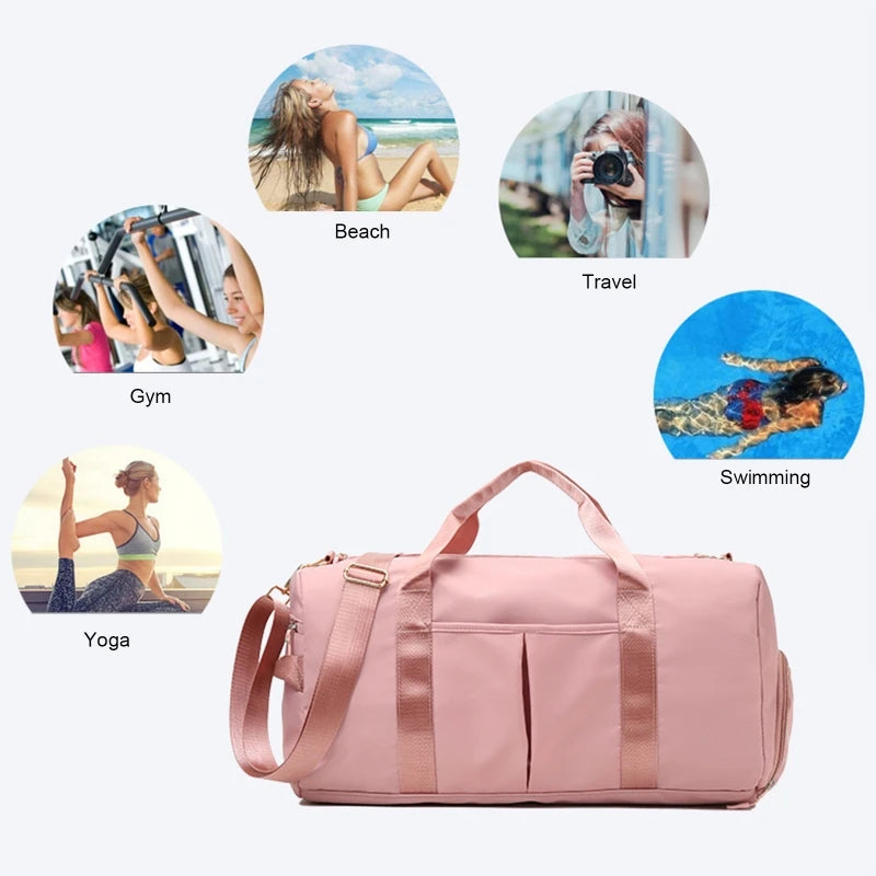 Women's Gym Bag with Shoe Pocket