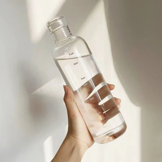500ml Water Bottle with Time Marker for School & Sport