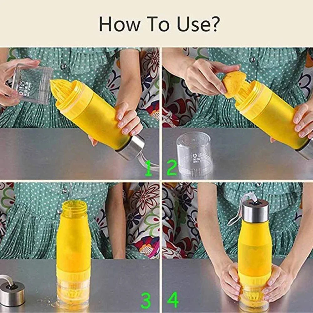 Water Bottle with Fruit Infuser – Leakproof & Eco-Friendly